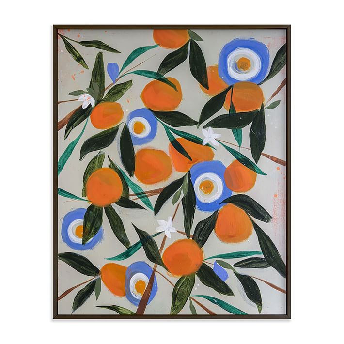 Orange Trees Framed Wall Art by Minted for West Elm