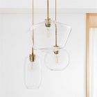 Sculptural 3-Light Multi Chandelier - Clear