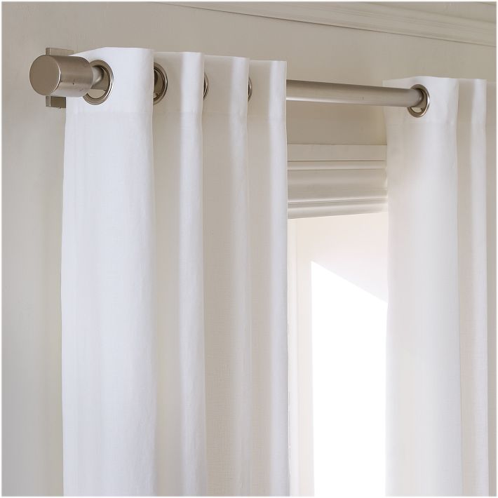 European Flax Linen Blackout Grommet Curtain | West Elm