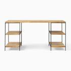 Industrial Storage 3-Piece Modular Desk w/ Open Shelves