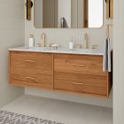 Mid-Century Floating Double Bathroom Vanity (63&quot;&ndash;72&quot;)