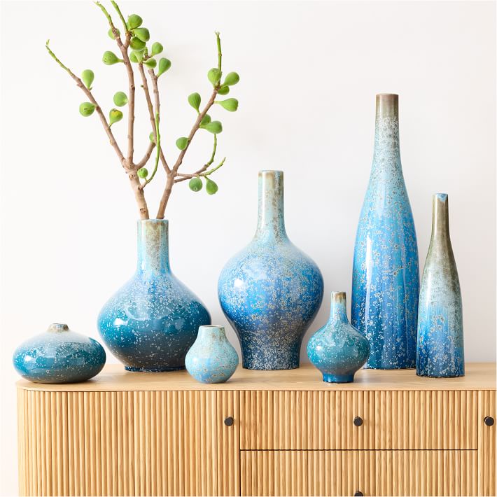 Reactive Glaze Ocean Ceramic Vases