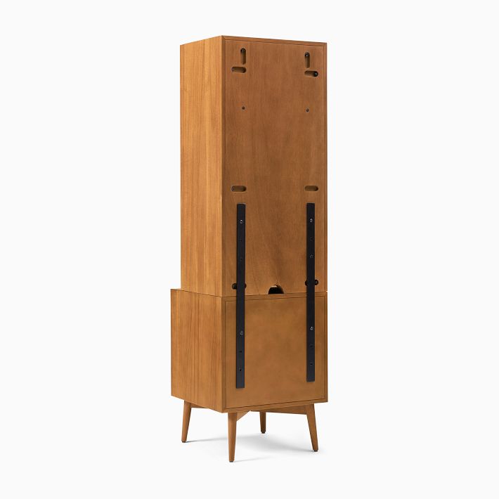 Mid Century Narrow Hutch w Console 20.5