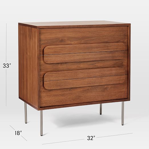 Gemini 3 Drawer Dresser Modern Walnut Storage Solution West Elm