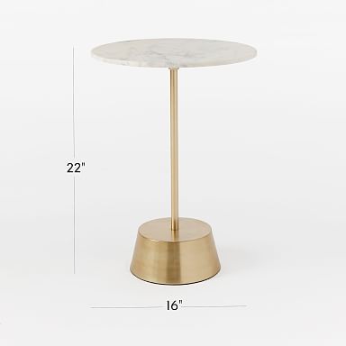 West elm marble side table discount