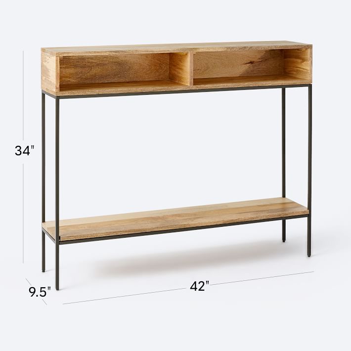Industrial Storage Skinny Console Modern Sleek West Elm
