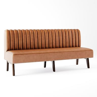Faux Leather Dining Benches Banquettes West Elm