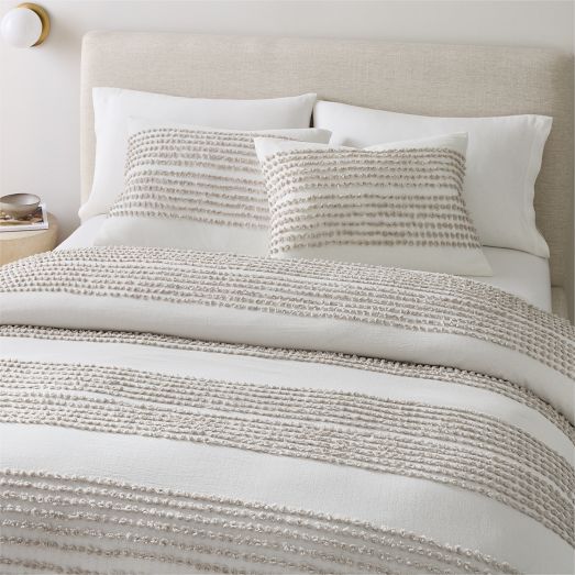 West Elm popular 100% cotton Sol Stripe Twin Duvet Cover NEW