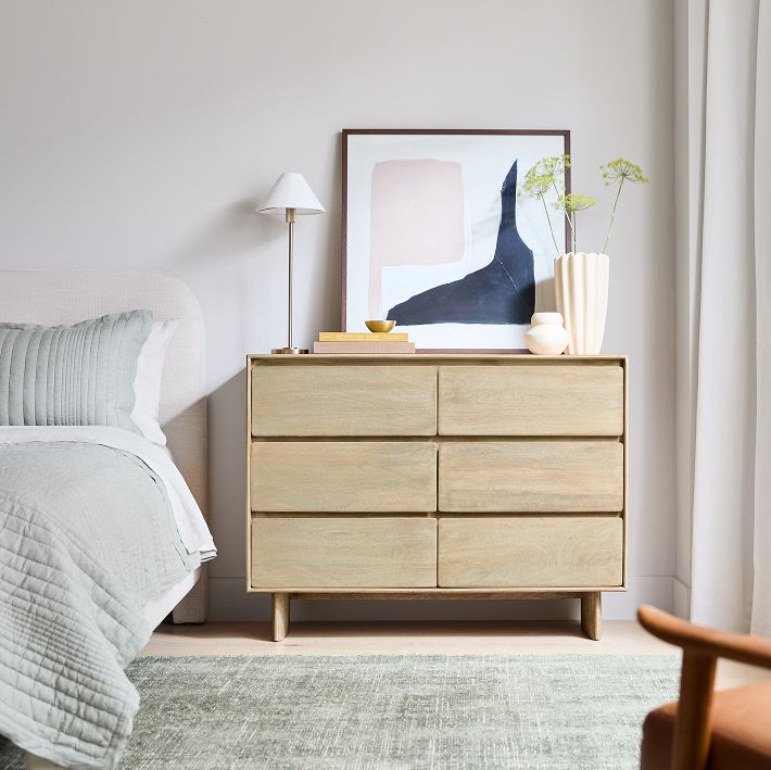 Solid light oak chest of drawers top