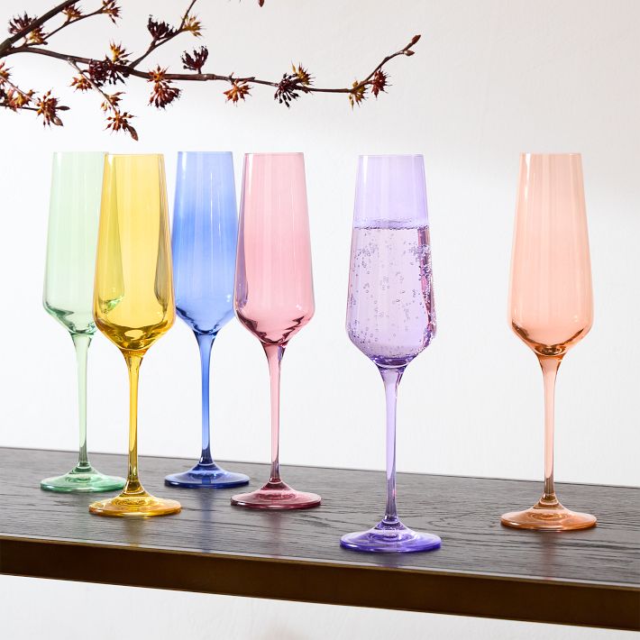 Funky champagne glasses on sale