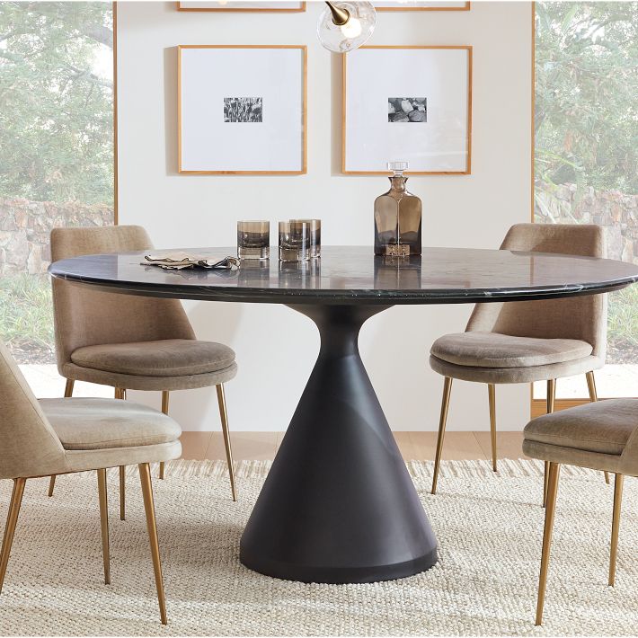 Silhouette Pedestal Dining Table Timeless Elegance West Elm