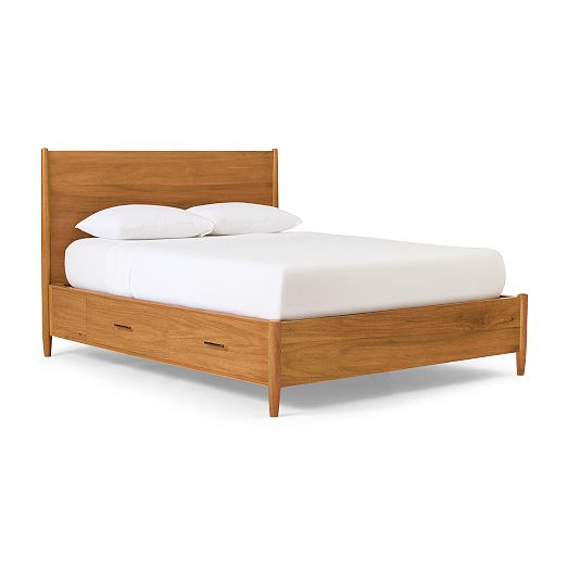 Mid century platform bed west elm discount