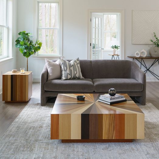 Zora Solid Mahogany Square Coffee Table (43") | West Elm