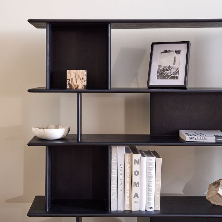 Anton wood finish bookcase with cabinet storage – LuxenHome