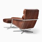 Kristoff Leather Swivel Chair &amp; Ottoman Set