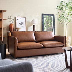 Vegan leather couch west elm discount