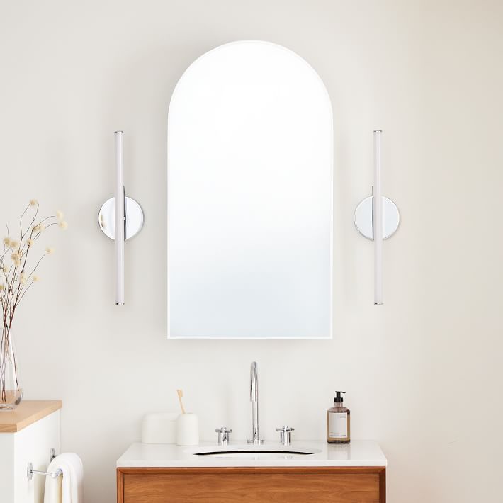 Arched Metal Framed Medicine Cabinet