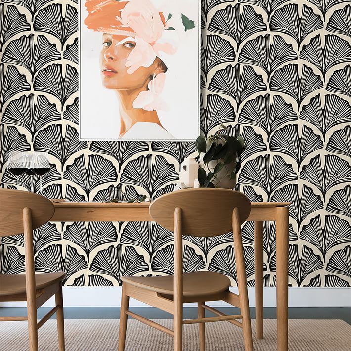 Feather Palm Wallpaper for our bathroom