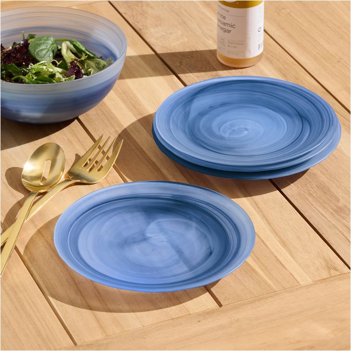 La Jolla Glass Salad Plate Sets