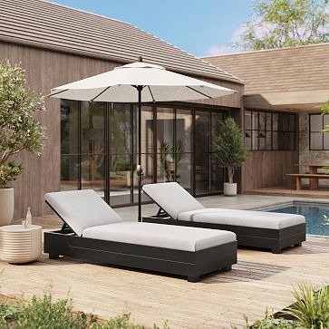 Telluride Aluminum Outdoor Chaise Lounge | West Elm