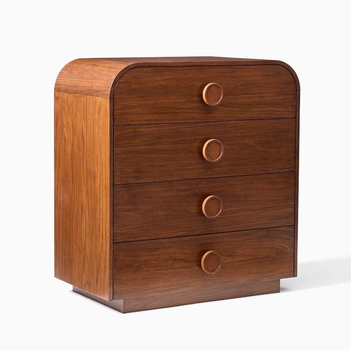 Statement Knob Narrow 4-Drawer Dresser (36")