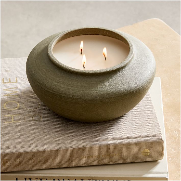 Charlie Ceramic Filled Candles - Smoked Woods