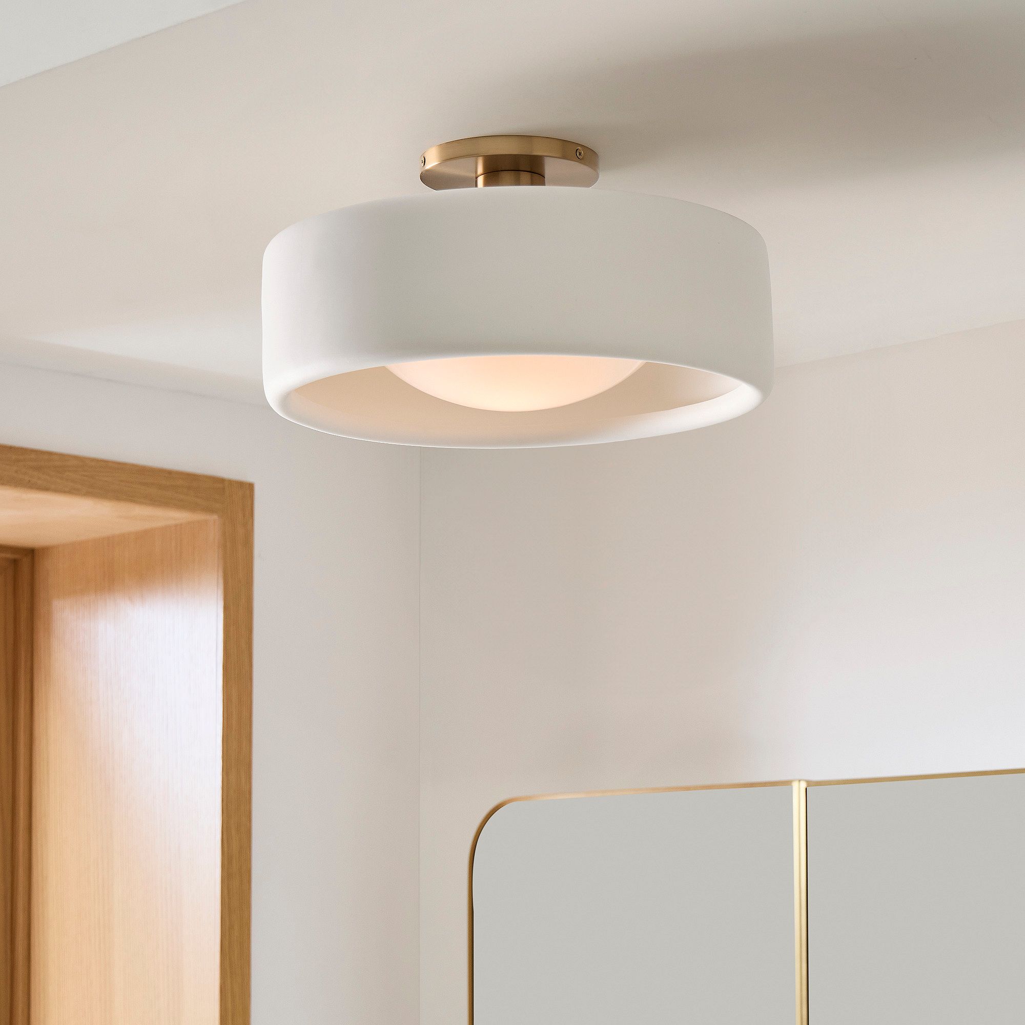 Anders Porcelain Flush Mount Light (5"-14") | Elegant Design