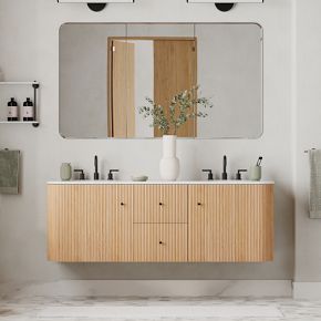 Ellington Floating Double Bathroom Vanity Hardware (63") | West Elm