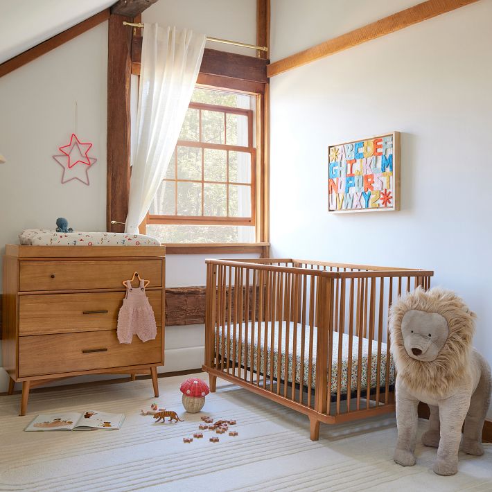 Dawson Straight Convertible Crib Acorn West Elm