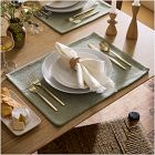 Textured Canvas Cotton Placemat Sets