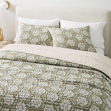 West Elm Linen Quilt buy + 2 Shams