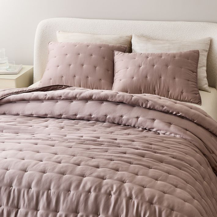 Silky TENCEL™ Crescent Stitch Quilt & Shams