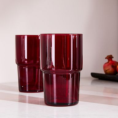 Red drinking glasses sales