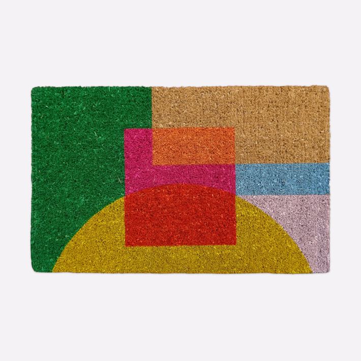 Half Moon Layered Blocks Doormat
