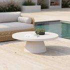 Concrete Pedestal Outdoor Round Coffee Table (32&quot;&ndash;44&quot;)