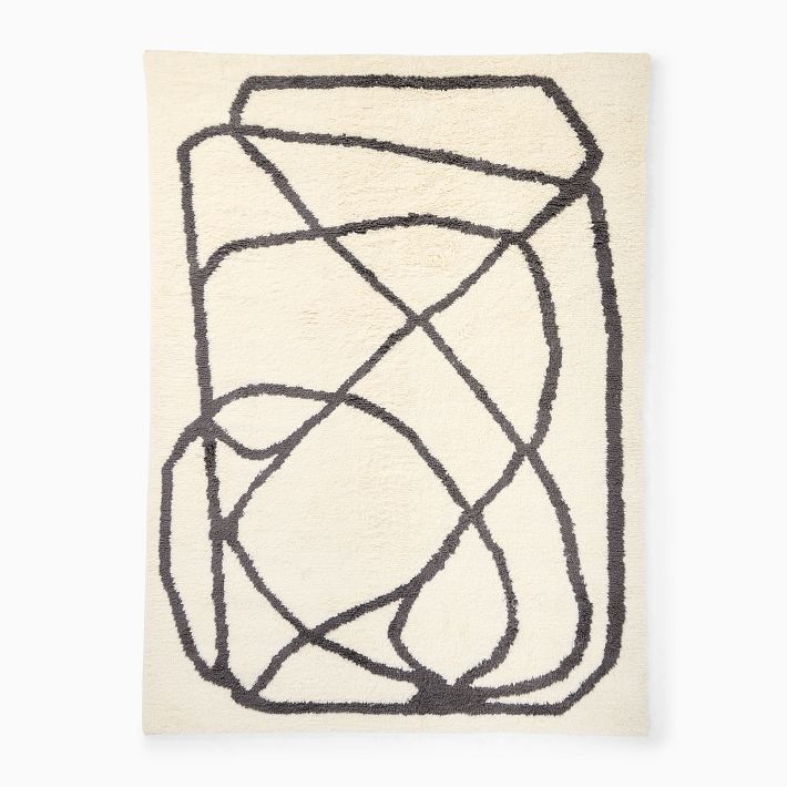 Scribble Shag Wool Rug