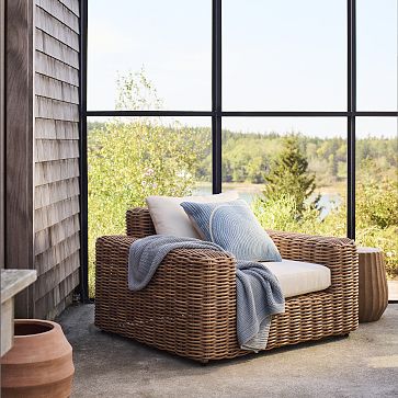 Westport Outdoor Lounge Chair Natural White Alabaster West Elm