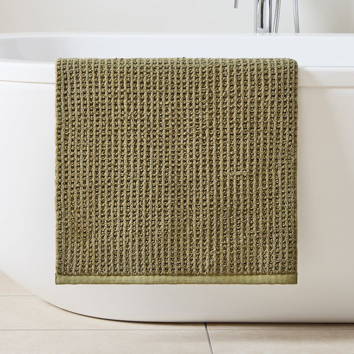 Plush Waffle Bath Mat