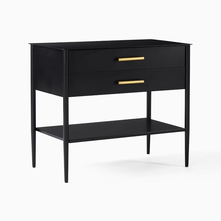 West elm black nightstand discount