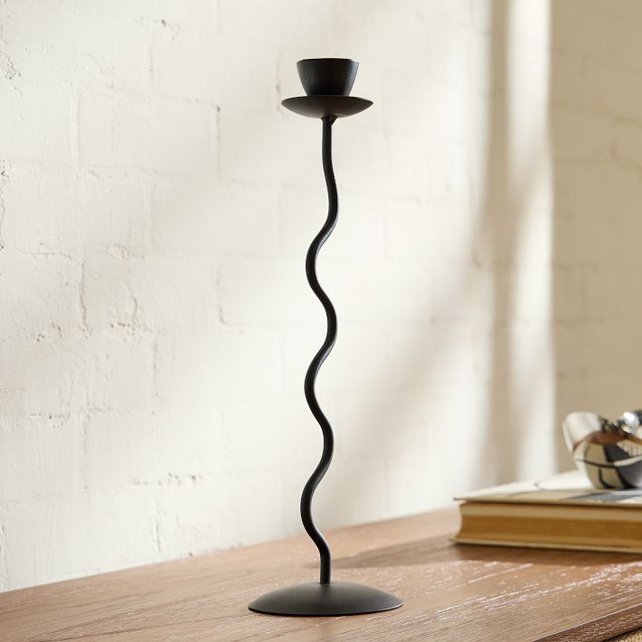 Zigzag Metal Taper Holder - Large
