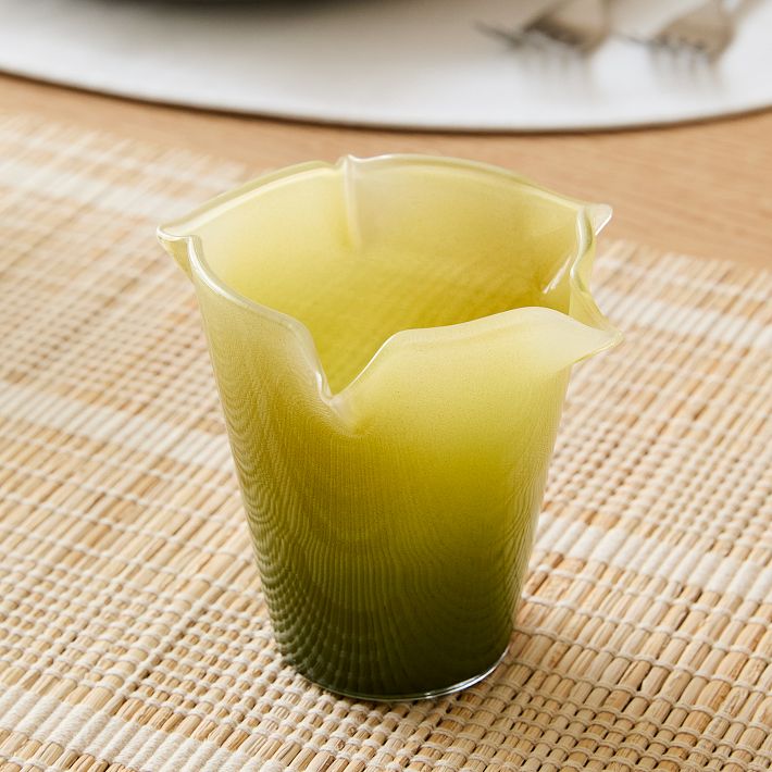 Tulip Glass Candleholders (Green)