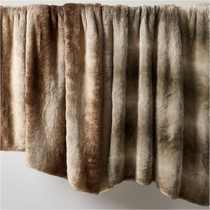 Faux Fur Ombre Throws