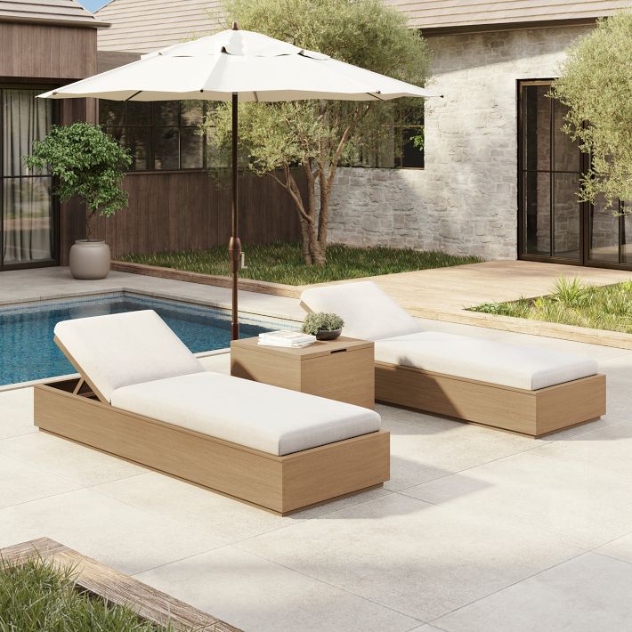 Telluride Outdoor Chaise Lounge | West Elm