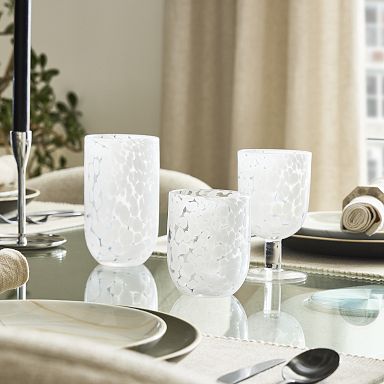 White Drinking Glasses West Elm