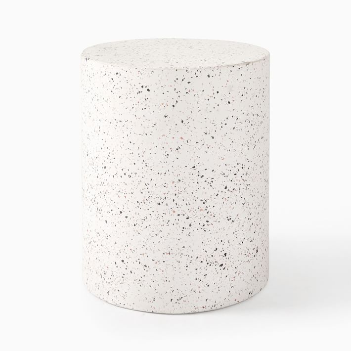 Terrazzo Drum Outdoor Round Side Table 15