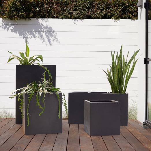 Cityscape Indoor/Outdoor Planters w/ Liners | West Elm