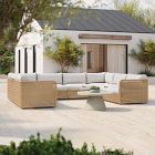 Coastal Outdoor 6-Piece U-Shaped Sectional (130&quot;)