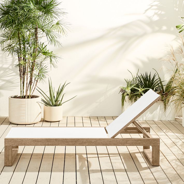 Portside Outdoor Textilene Chaise Lounge