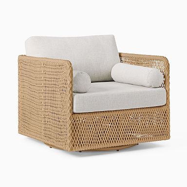 Chair Coastal Wicker Lounge Collection West Elm
