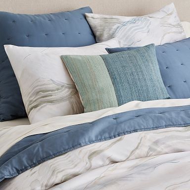 West elm selling tencel king /cali king size stormy blue duvet